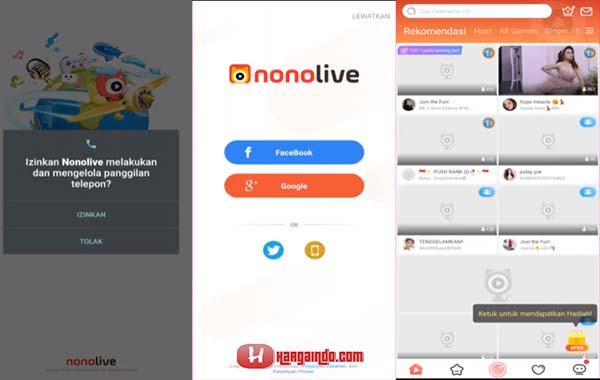 Cara Login Aplikasi Nono Live APK Mod